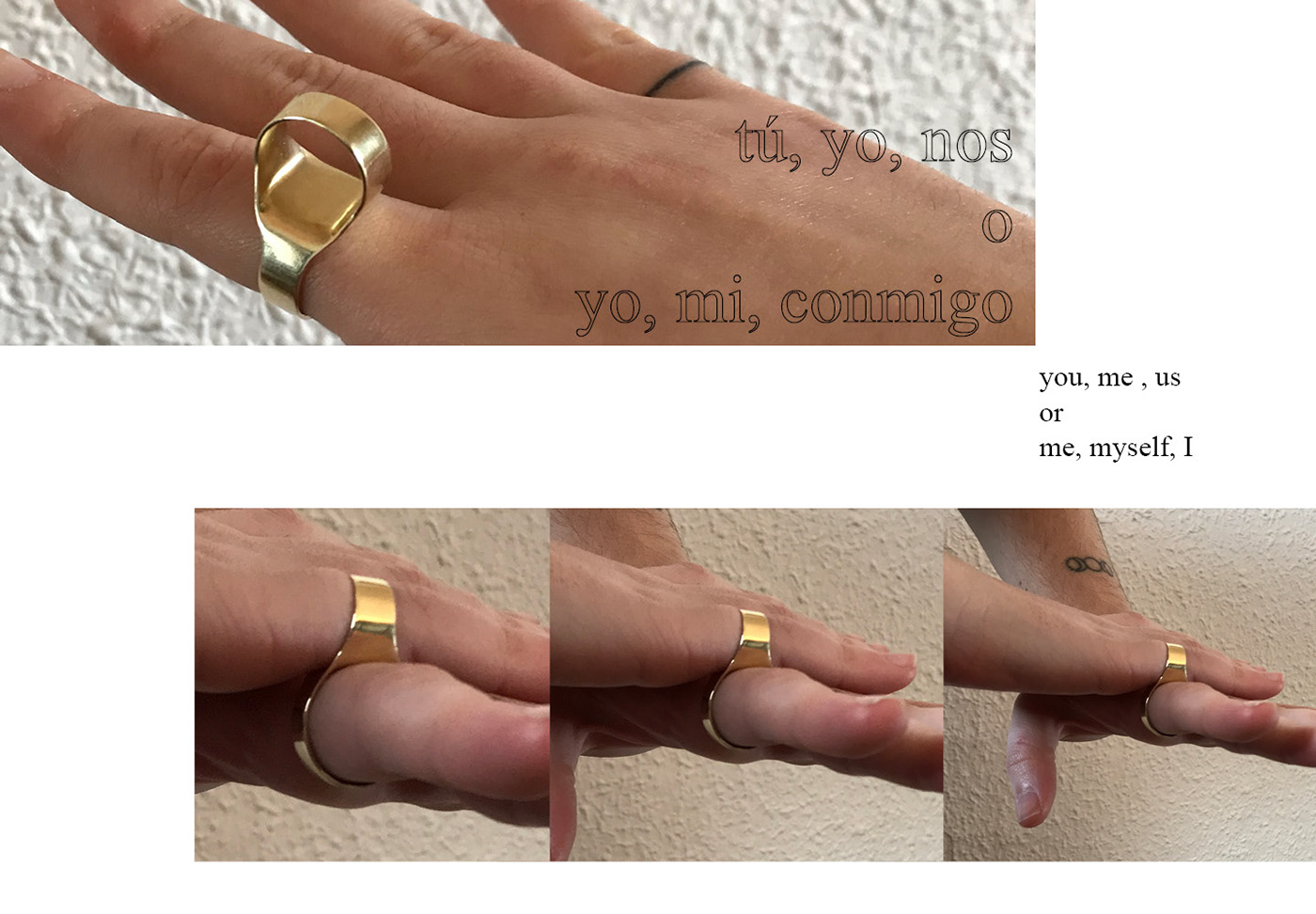 artesania couples design Fashion  gold handcraft handmade jewelry Love ring