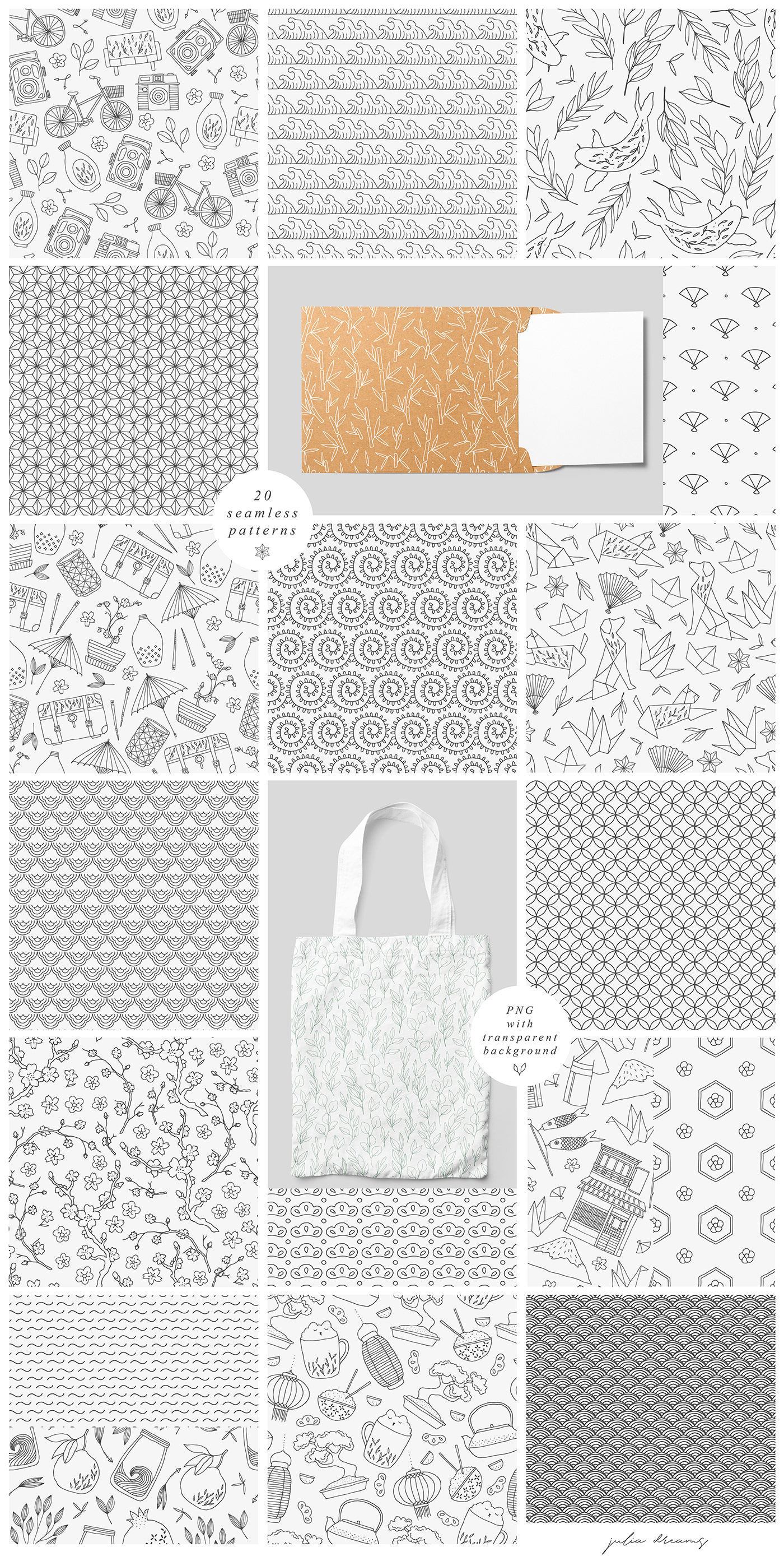 japan ikigai pattern logo logos house fabric Flowers florals sketch
