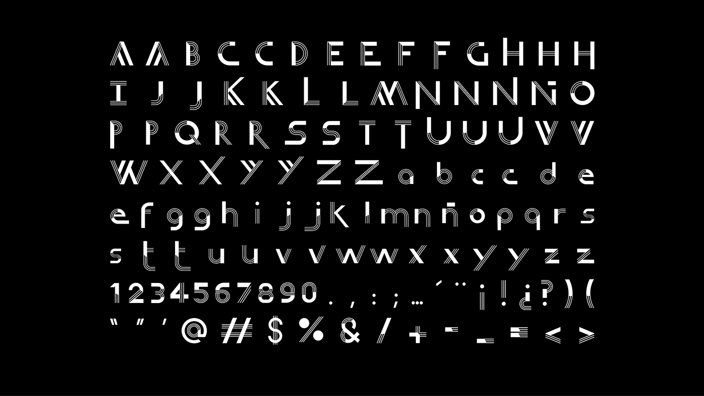 design font typography   modern geometric minimal lines dinamic