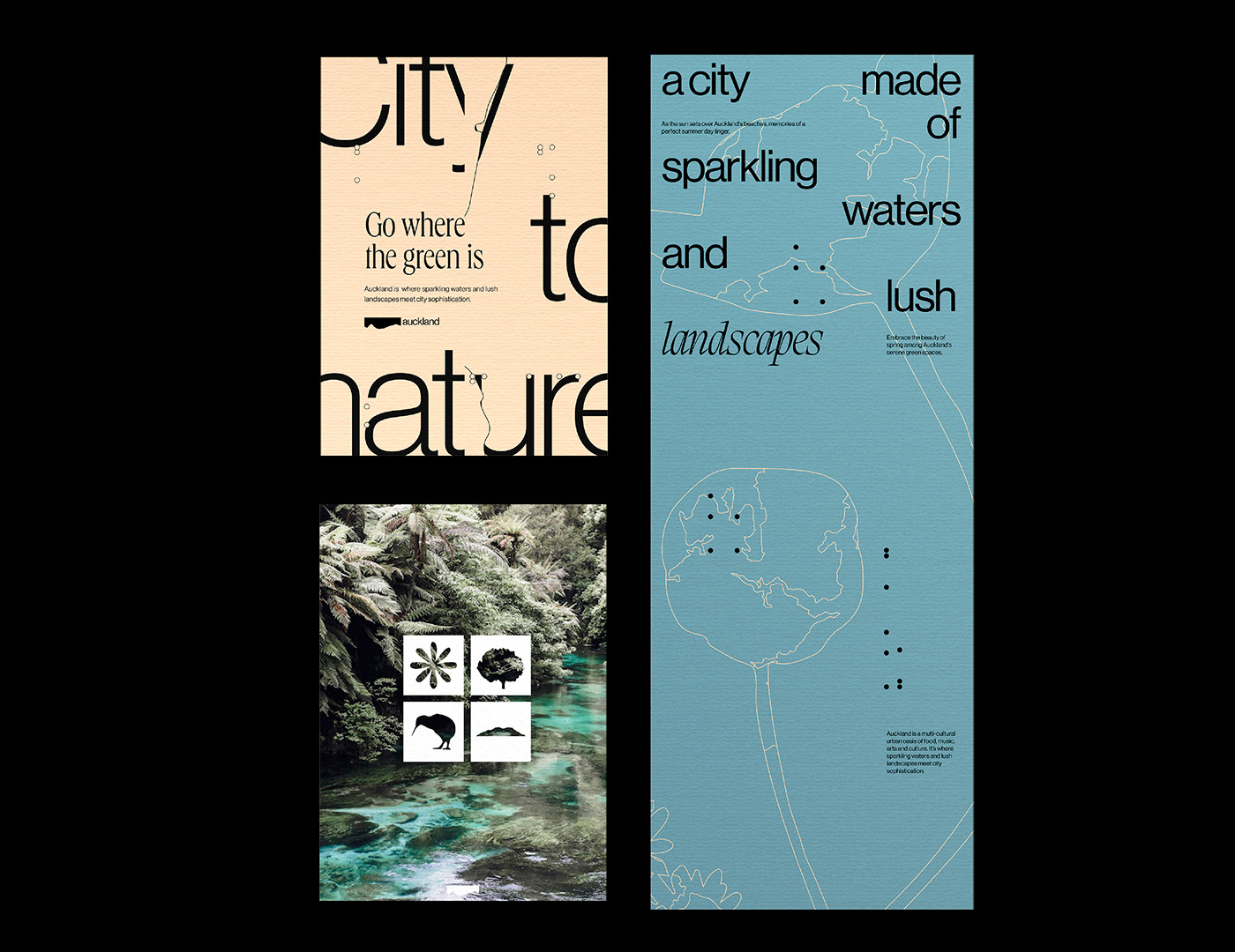 auckland City branding branding  Nature Gabriele fadu editorial design  visual identity Brouchure New Zealand