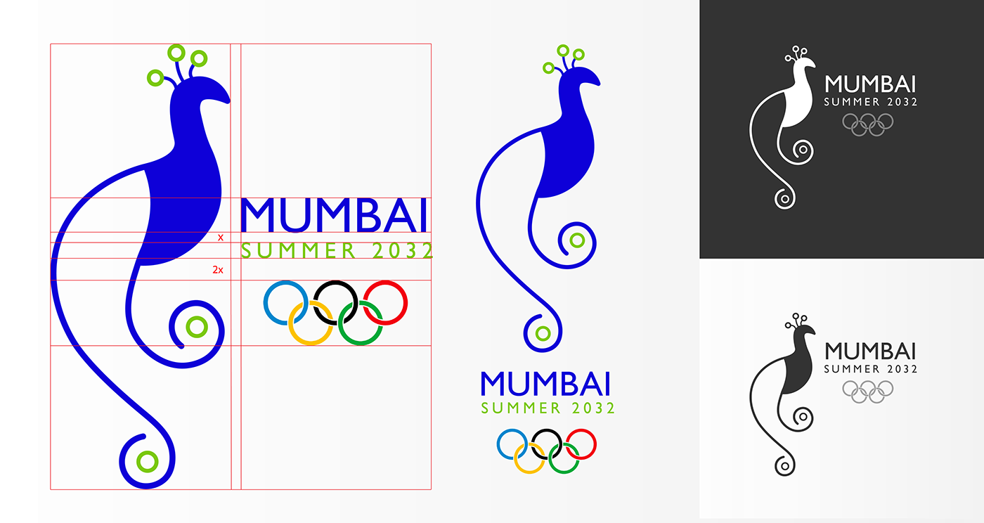 Olympics logo ticket designs Olympic Logo branding  peacock sports