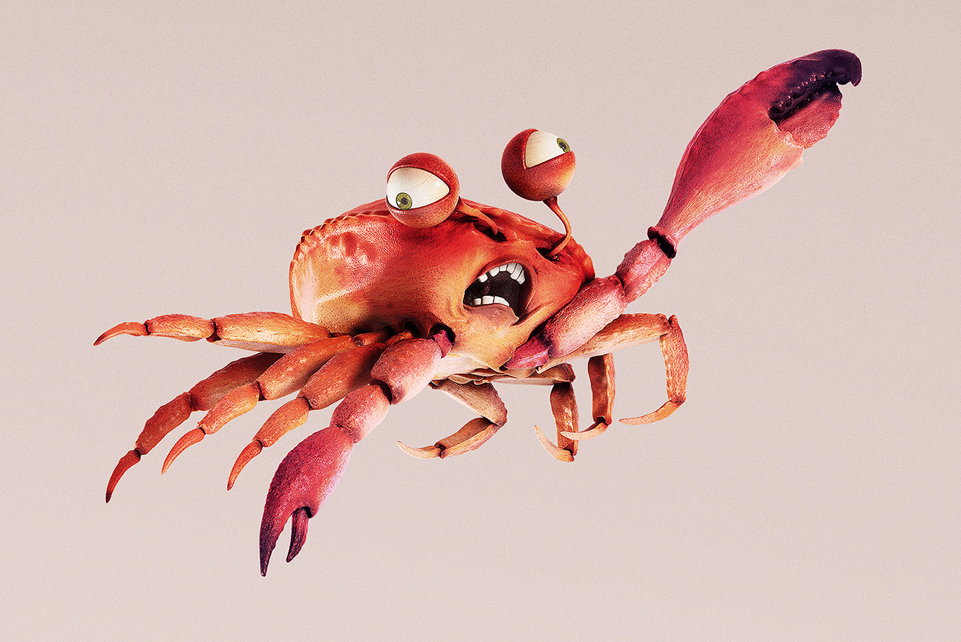Turkey pig crab 3D animals character junaka