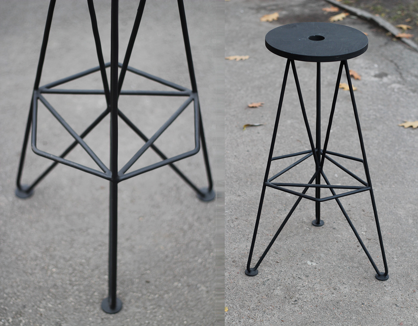 metal rods metal stool bar stool Lazariev design Delta