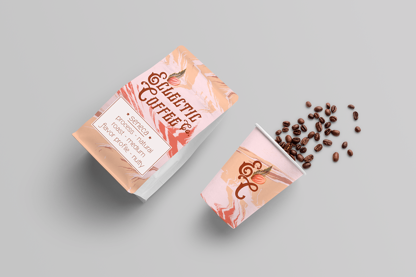 bold brand brand identity Coffee marketing   Mockup type design