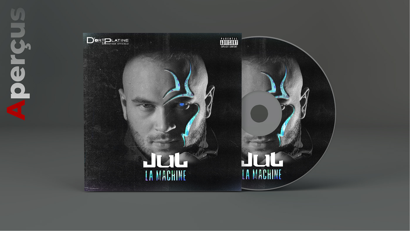 Album concours cover Cover Art graphic design  graphisme jul la machine music vinyl