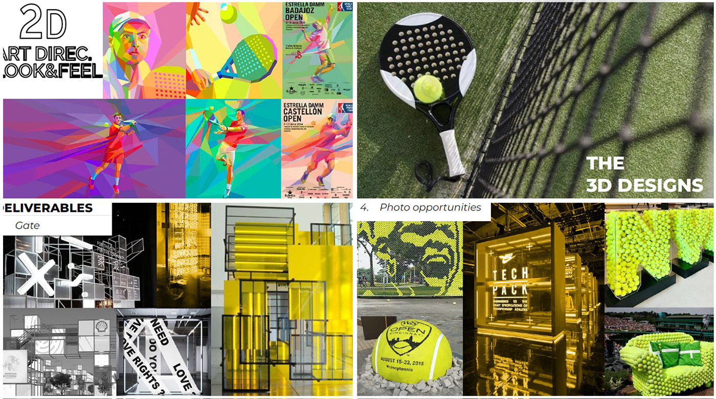 3D activation Advertising  Event gate marketing   Padel sports Outdoor 2D