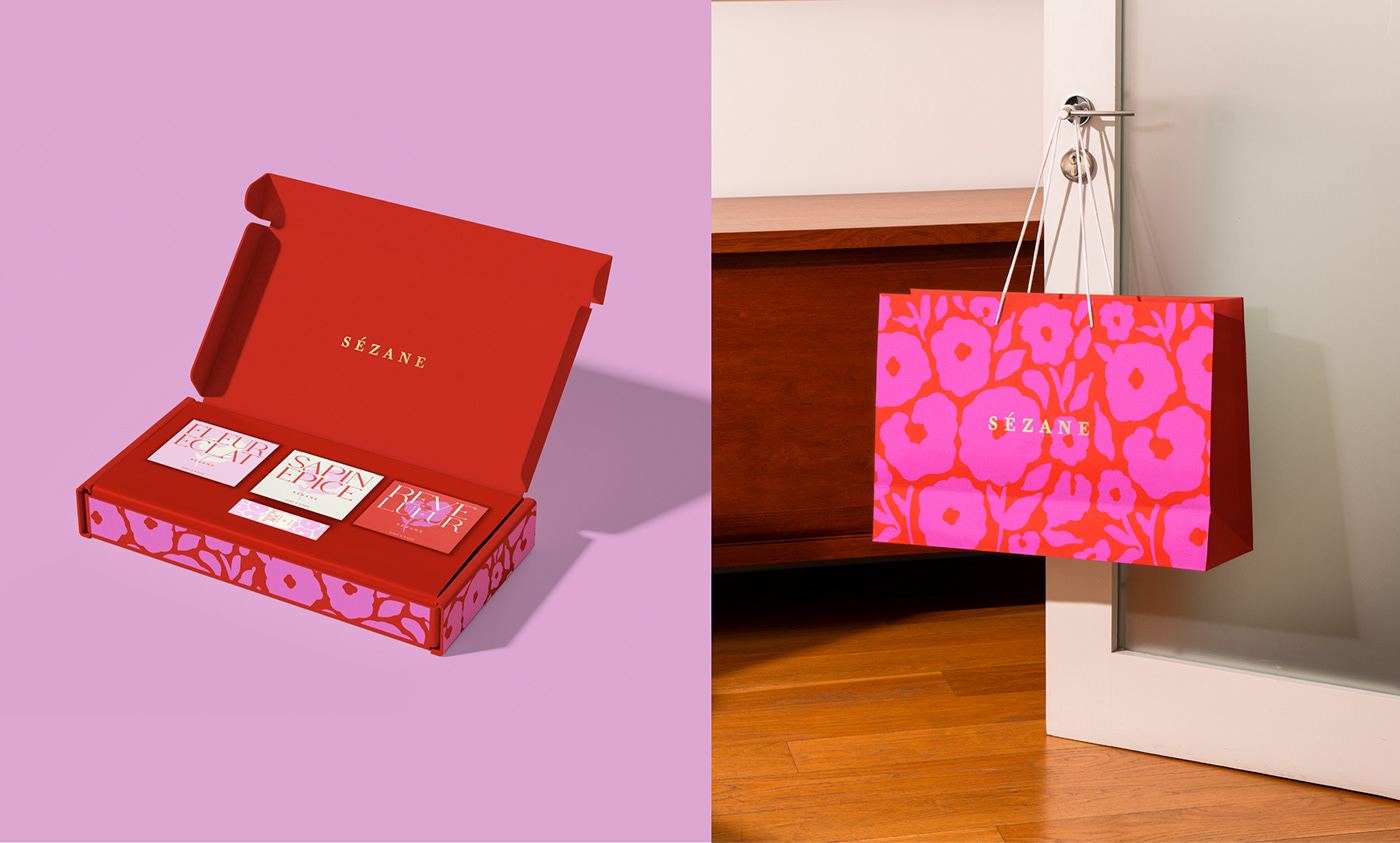 Packaging print design  concept Fashion  Love valentine pattern pinkandred