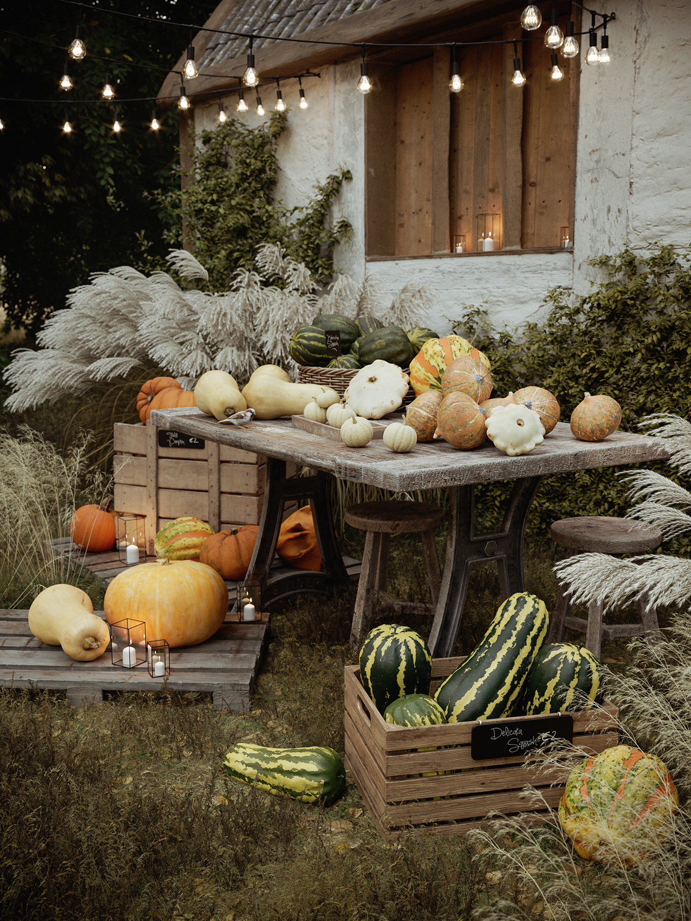 3dart autumn CGart CGI pumpkin Render visualization