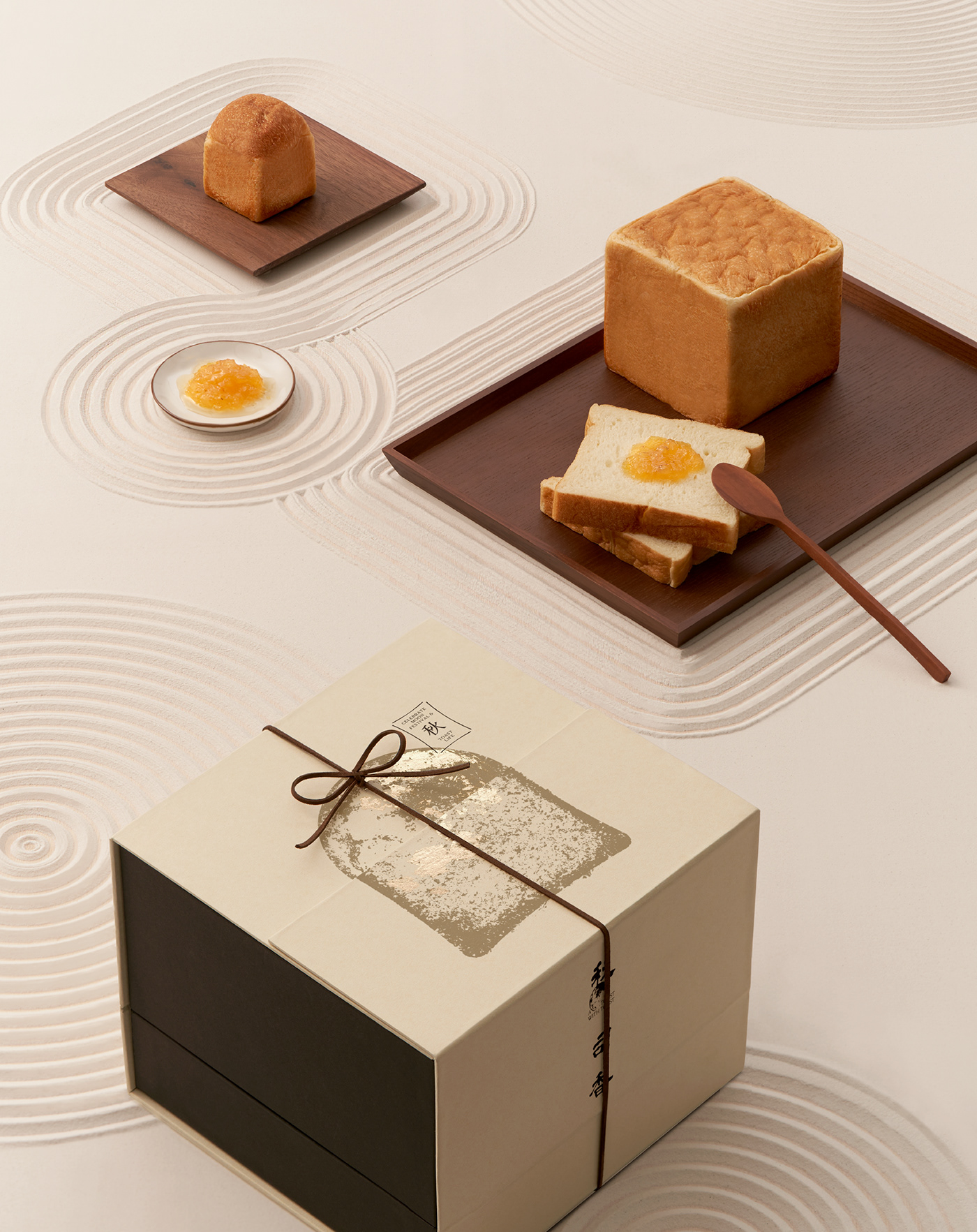禮盒設計 包裝設計 中秋禮盒 甜點 攝影企劃 枯山水 packagedesign Photography  mooncake 吐司