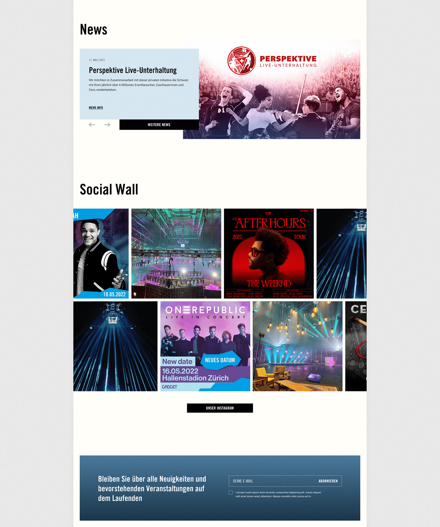 concert Events music hall sports stadium UI/UX user experience ux Web Design  Website