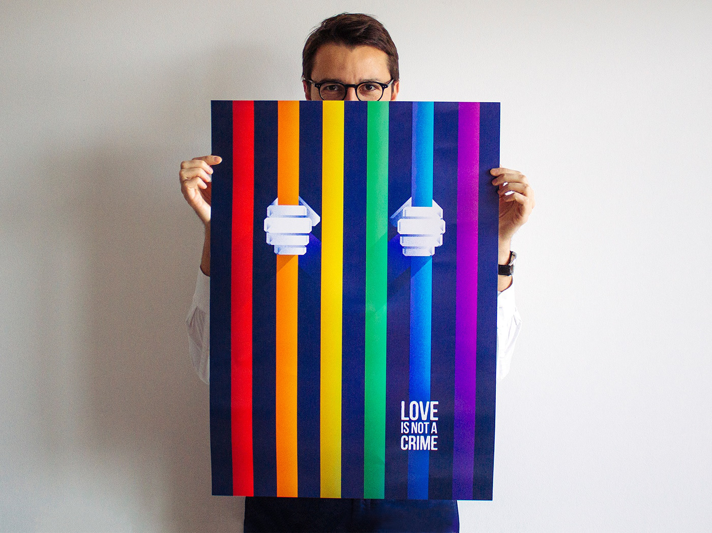 Love LGBT flag tolerance vivid color poster