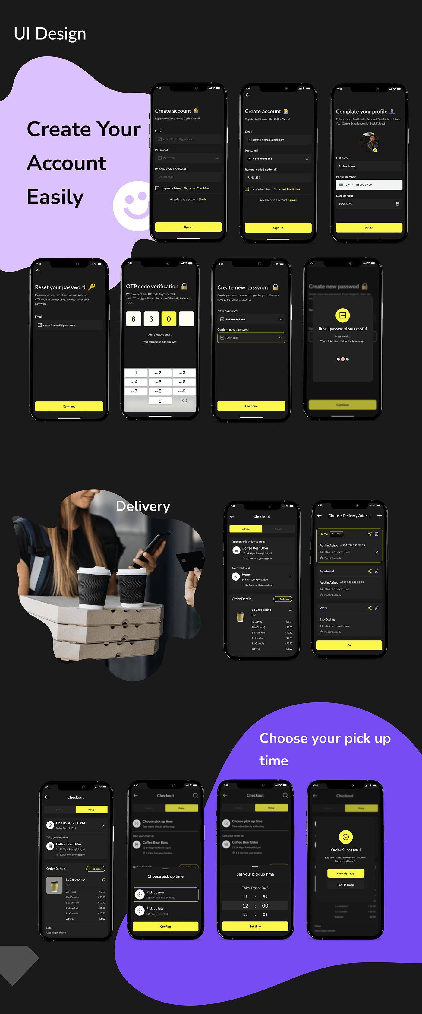 UI/UX Figma user interface ui design ux/ui app design Case Study Mobile app design visual identity
