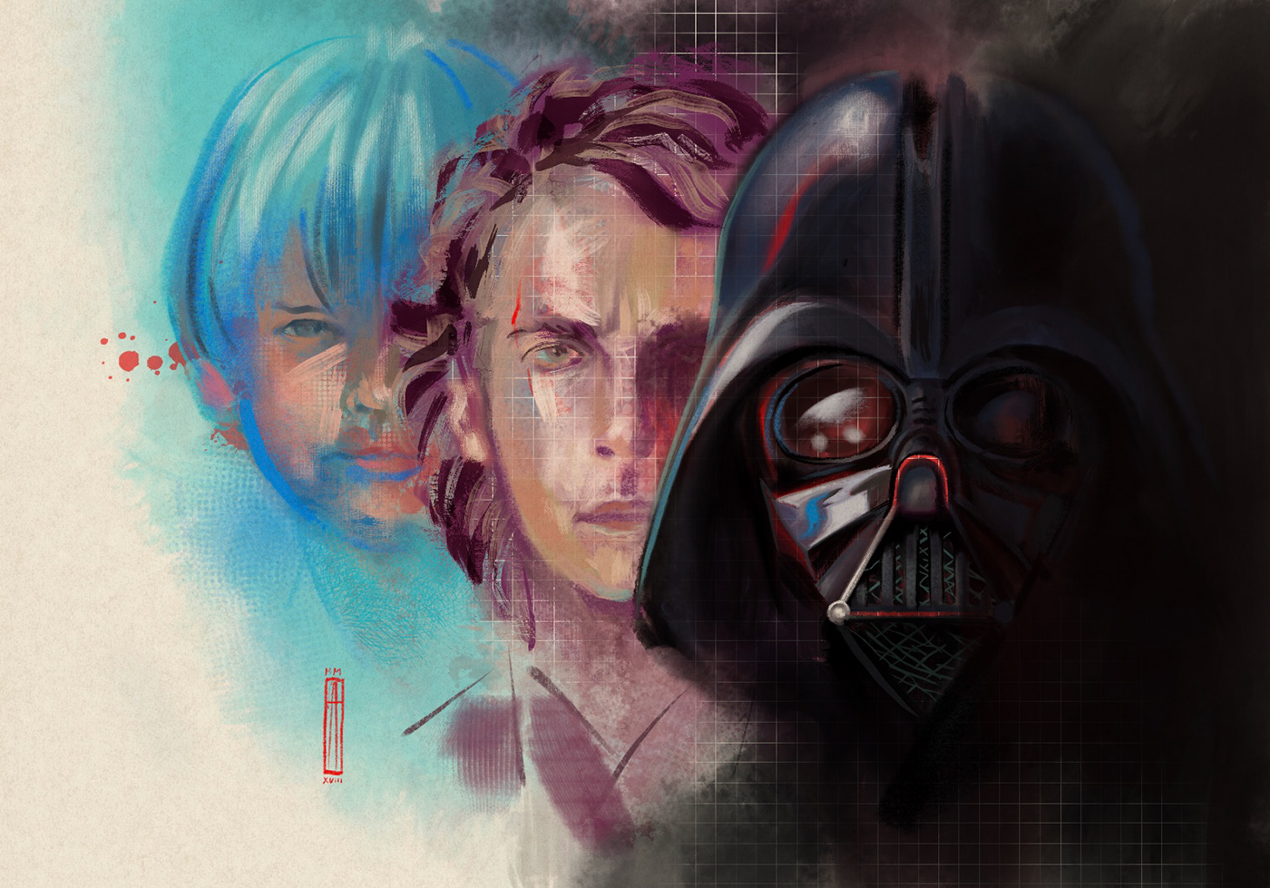 star wars smear digital painting Cover Art