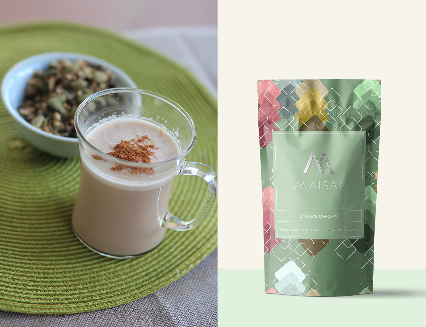 Packaging tea branding  graphic design  logo pattern design chai label design package design 