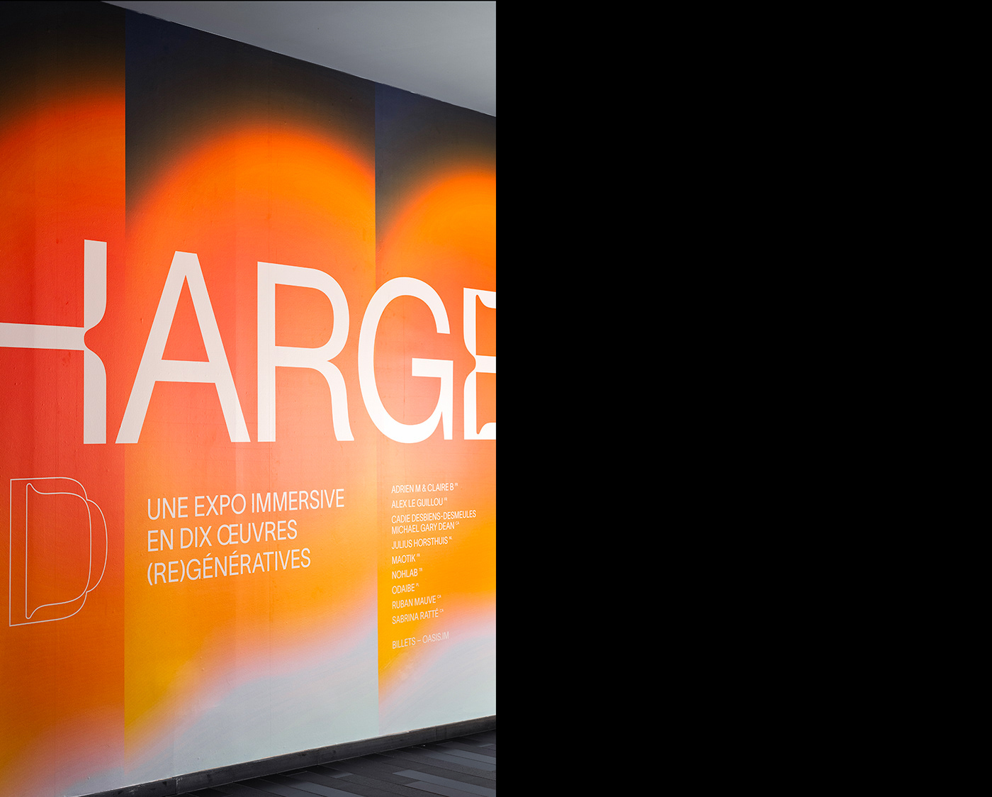 branding  Exhibition  immersive experience Montreal motion orange projection mapping type design typography  