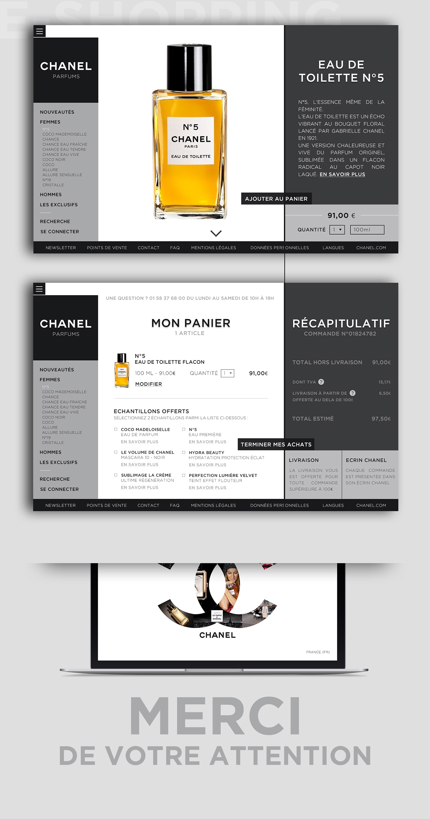 chanel brand ux sup de pub luxury redesign rebranding UI shop Ecommerce Webdesign Website Web Fragrance jewelry