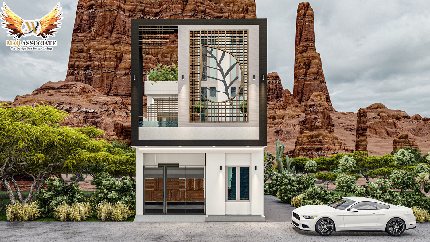 house mountain architecture visualization interior design  Render 3ds max corona archviz modern