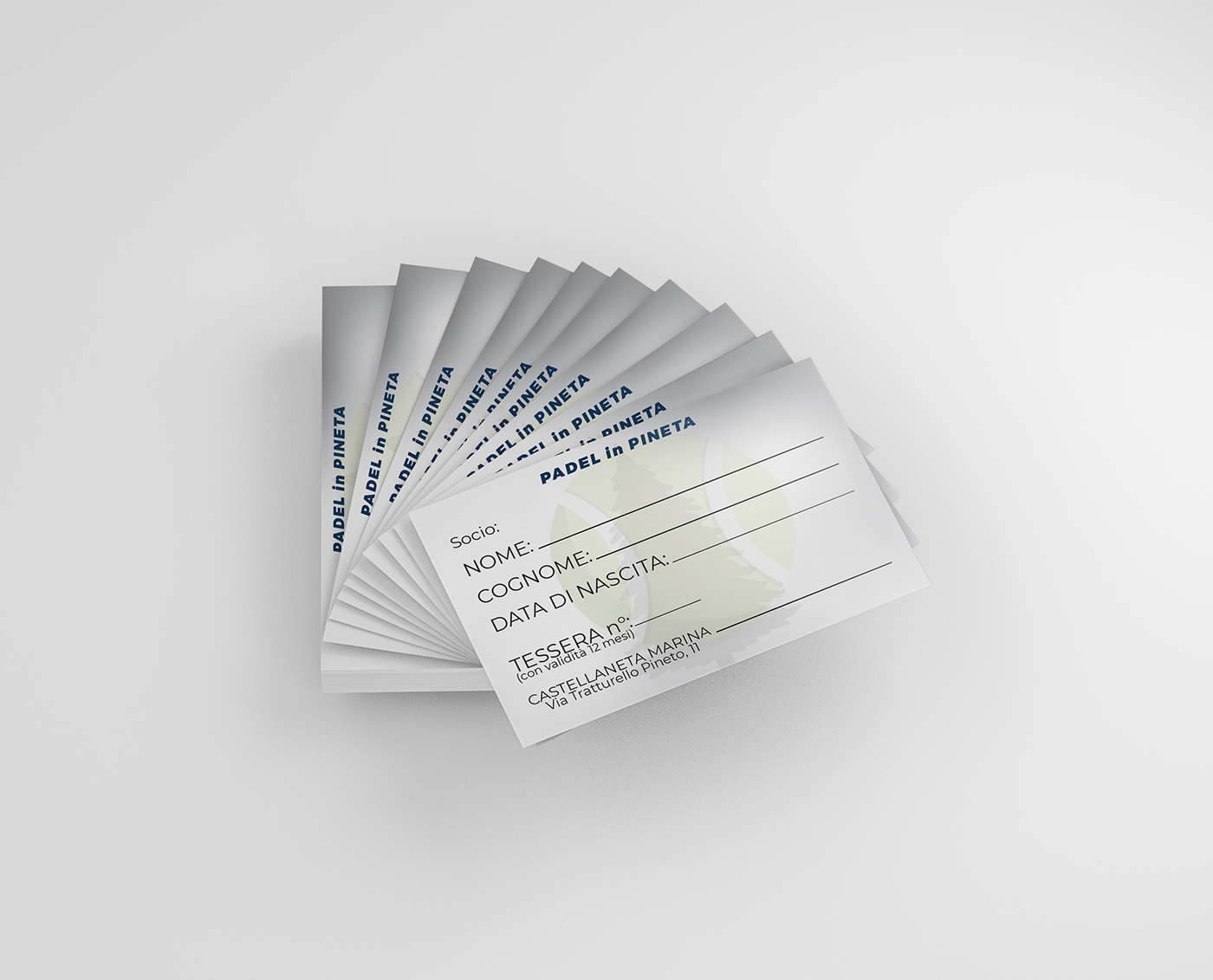 business card FIDELITYCARD Padel