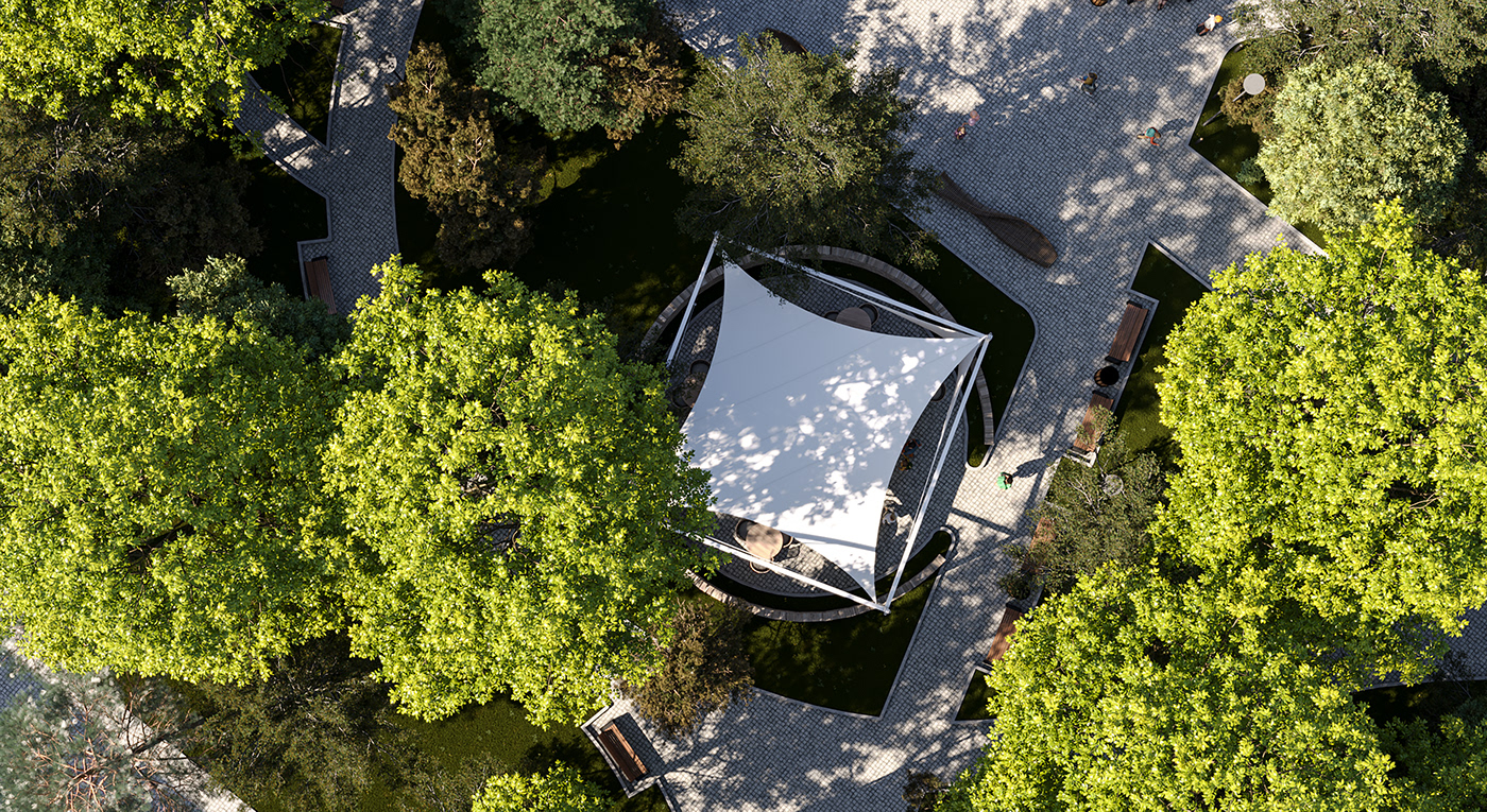 3ds max architecture corona Landscape Architecture  Park park design Render Tree  Urban Design visualization