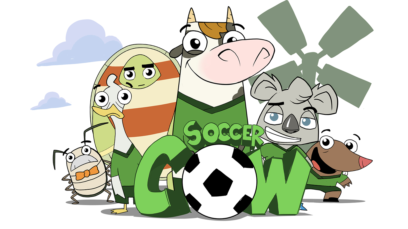 Soccer Cow SRVilla Javier Anaya Jeronimo Clemente winged lion cartoon animals furry Soccer Cartoon soccer tv show Youtube Animation Show