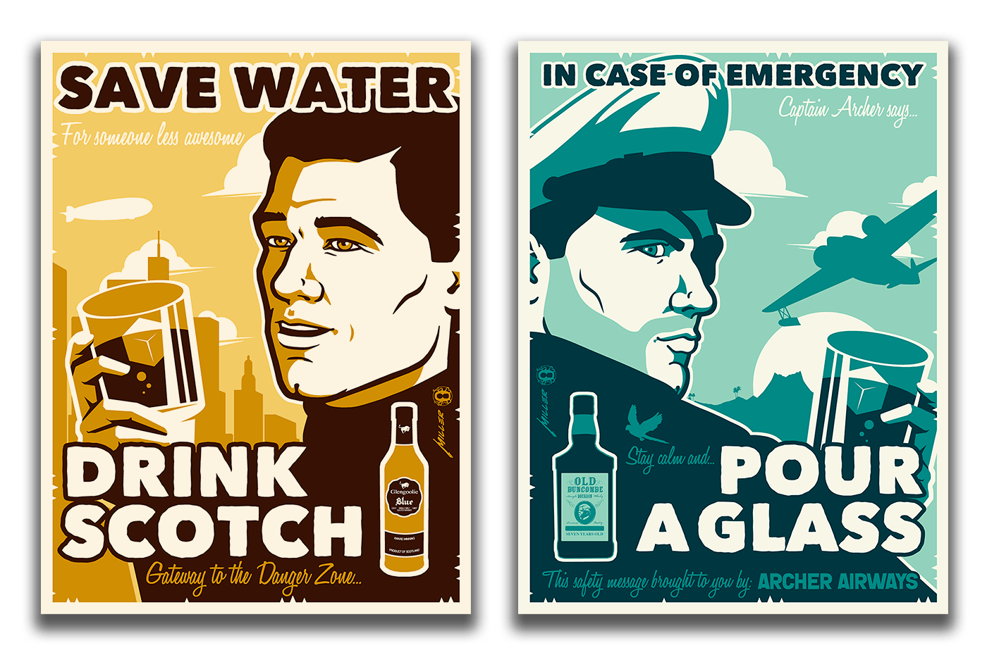 archer bottle cartoon Character FOX fx scotch spy Whiskey Whisky