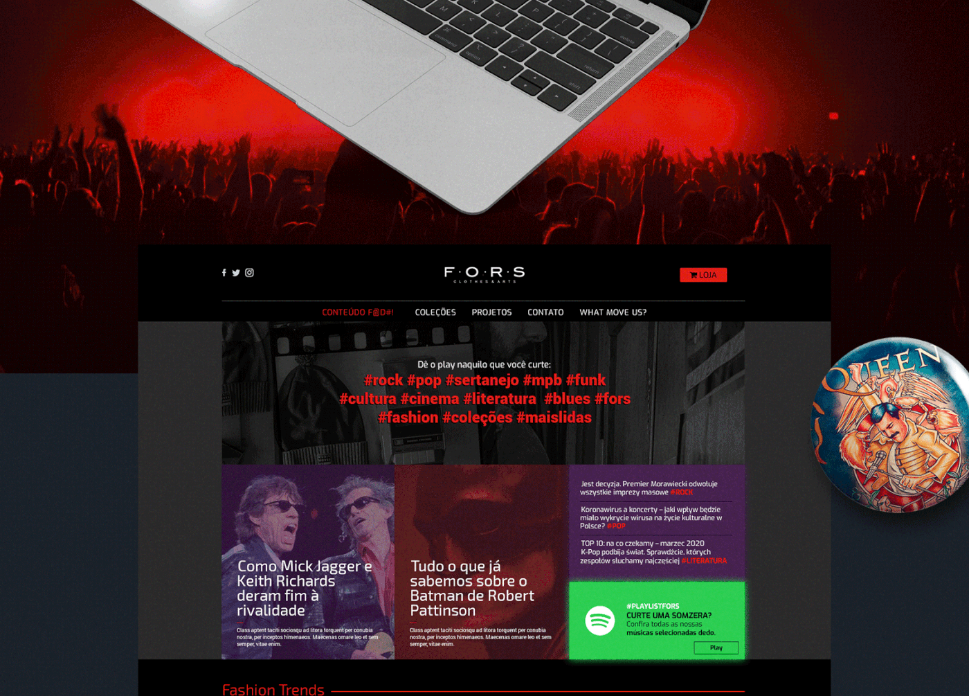 download mockp music punk rock Rock And Roll social media Web Design  Website Website Design