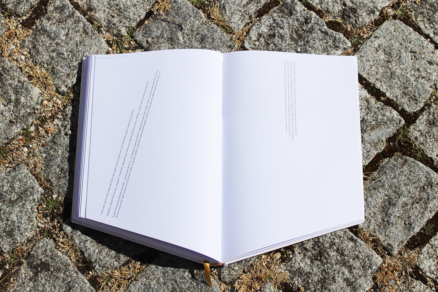 desassossego discomfort feelings wandering White book editorial Livro design graphic design 