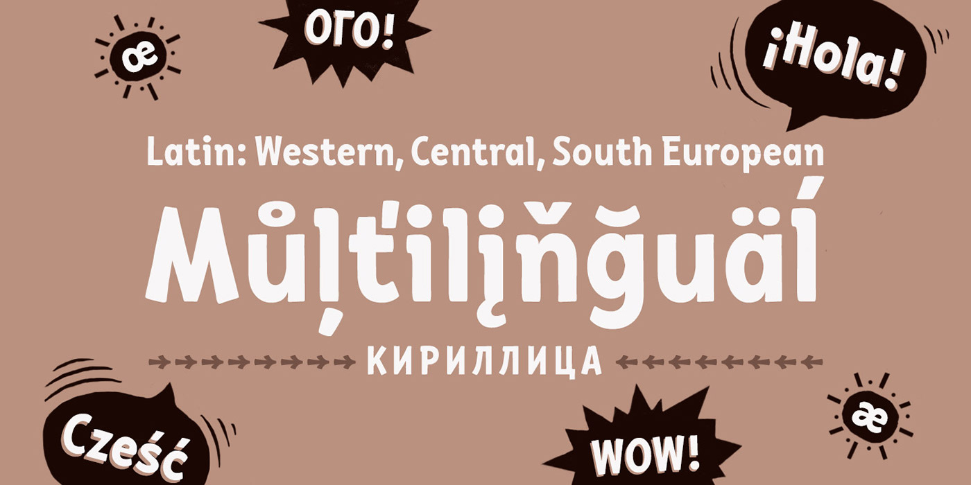 Typeface grotesque type font Ligatures multilingual free frebie grunge