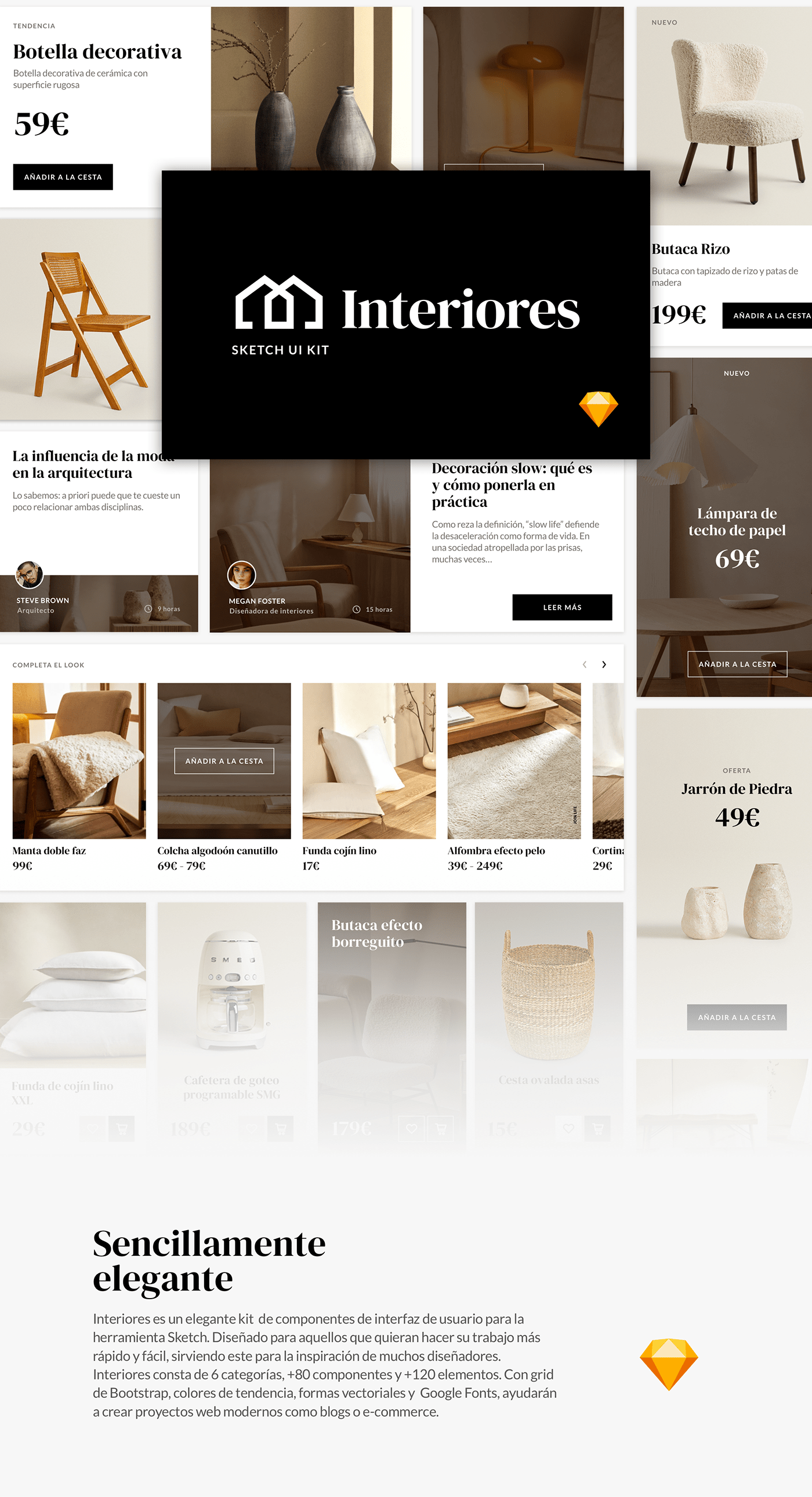 ux article Blog Ecommerce interior design  Layout minimalist ui design ui kit Web Design 