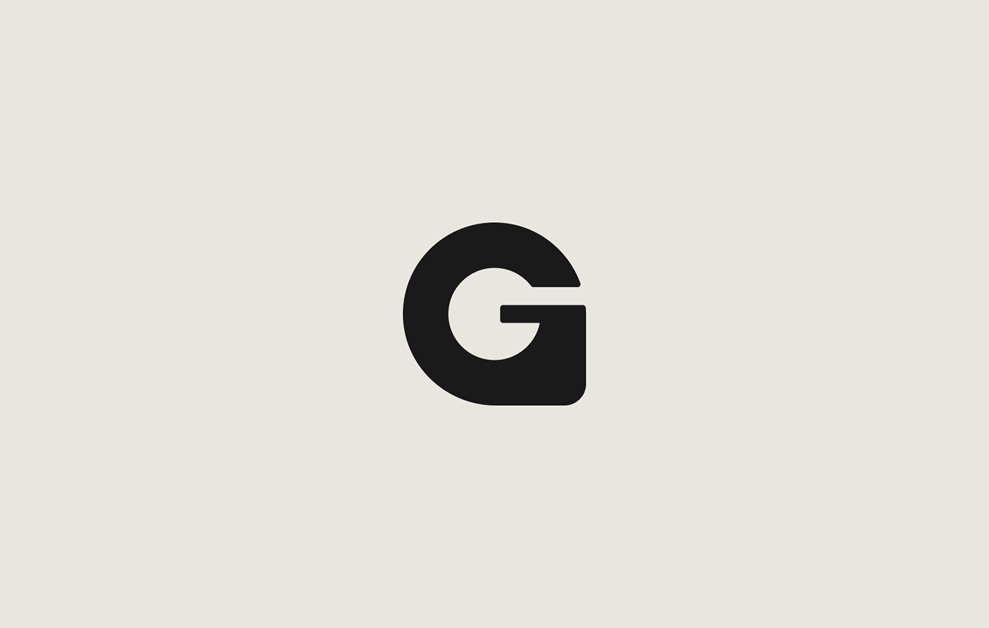 letter G logo shaped in the form of location pin