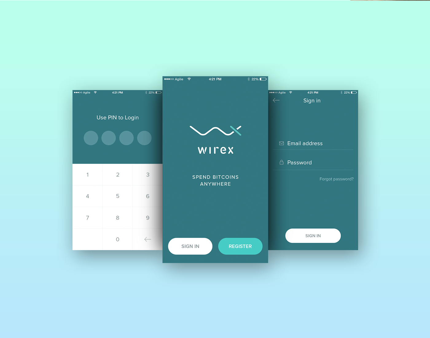 app wirex card Bank creative design site money drive agilie mobile