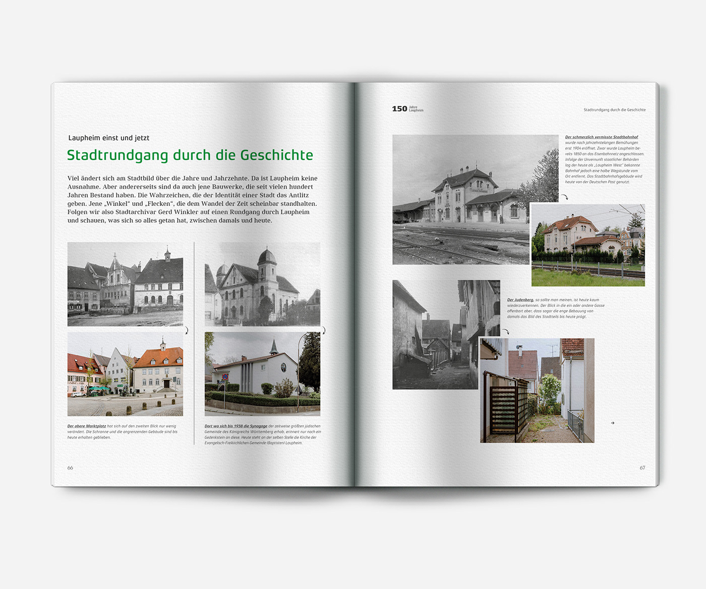 editorial design  Laupheim 150 Jahre magazin stadt jubiliäum broschure Baden-Württemberg content ravensburg