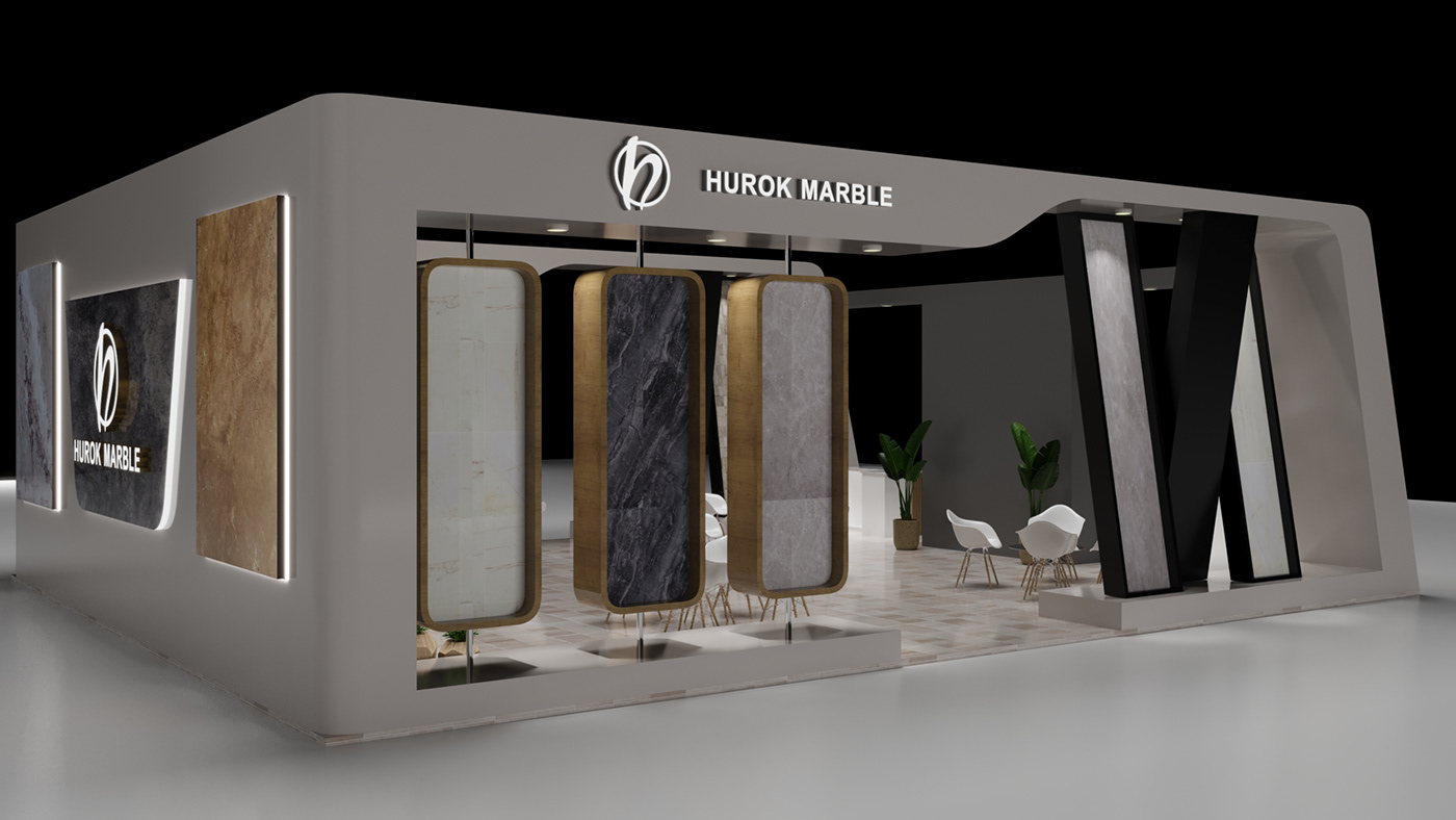 fuar standı exhibition stand architecture 3ds max corona Render interior design  visualization 3D