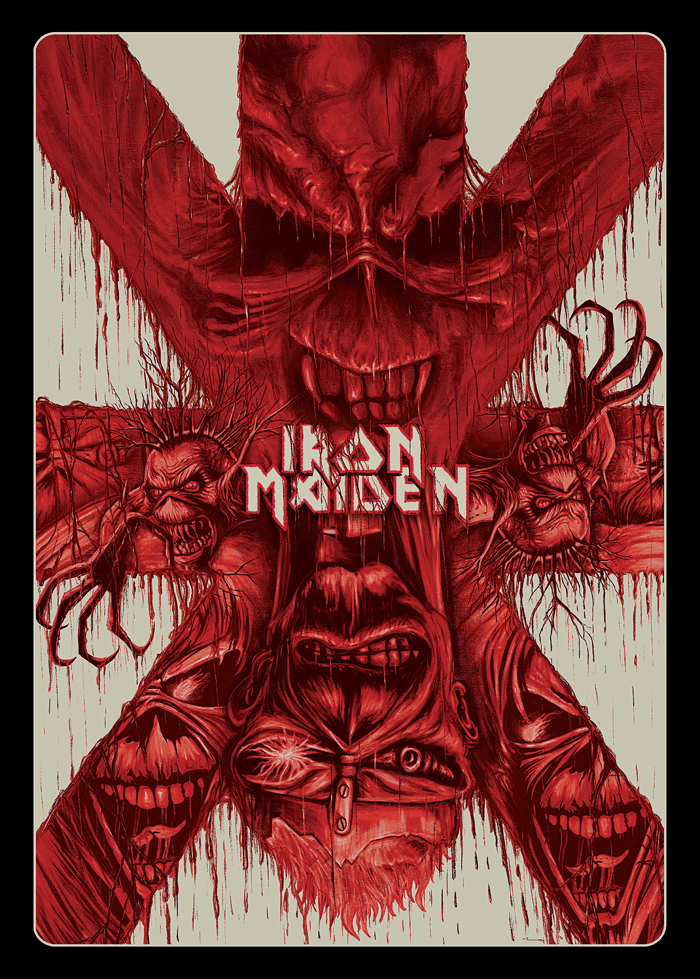 Iron Maiden red heavy metal Eddie tribute british band