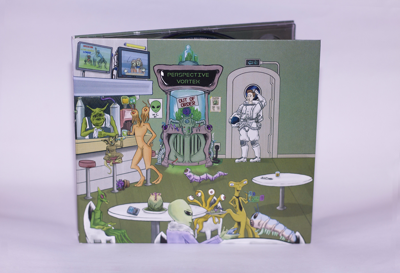 artwork cd Album ILLUSTRATION  music Ilustração draw alien Douglas Adams Space 