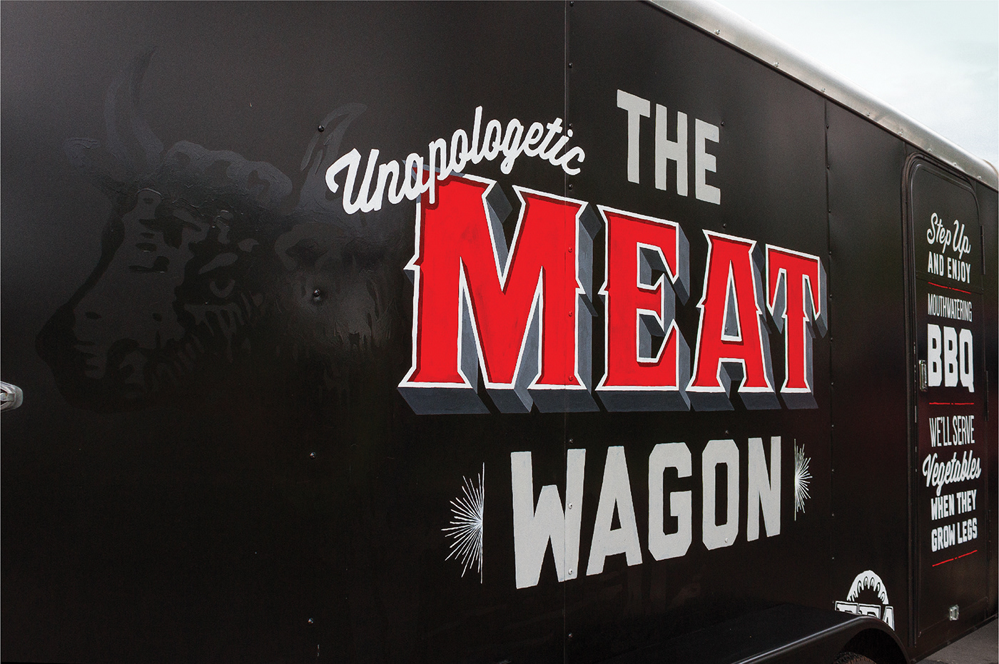 typography   type Food truck arizona meat trailer BBQ FFA Hand Painted farming