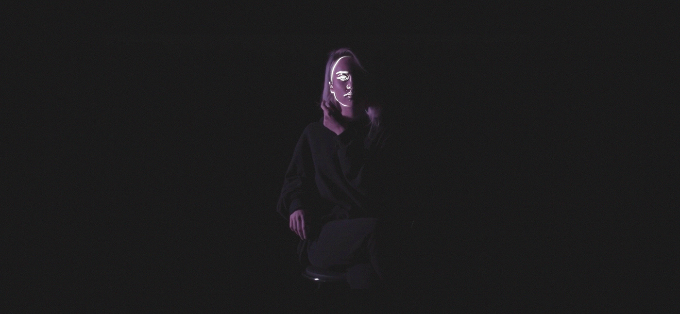 lights mask girl woman lines popart Film   video photos Photography  mood stills digital student dark