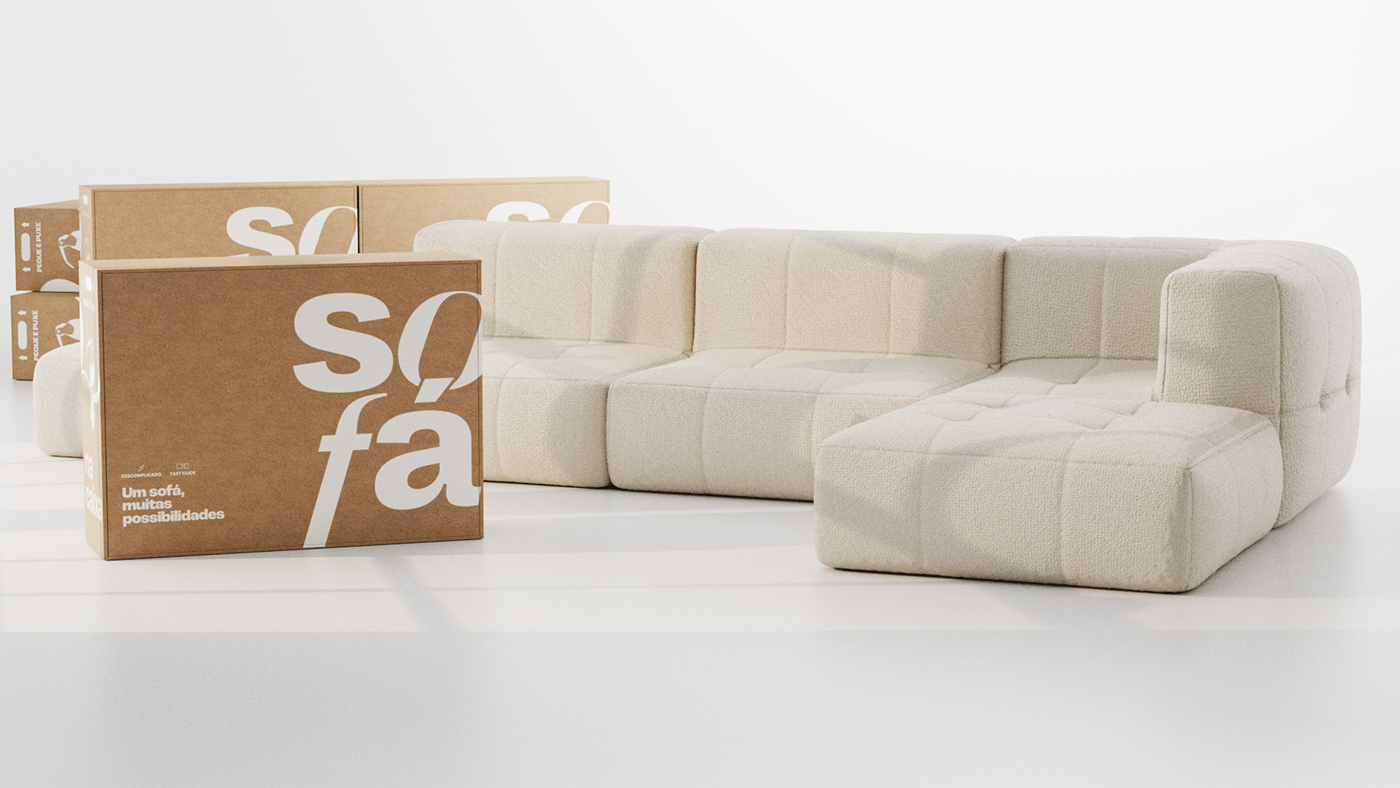 3D texture fabric CGI 3d animation sofa motion graphics 