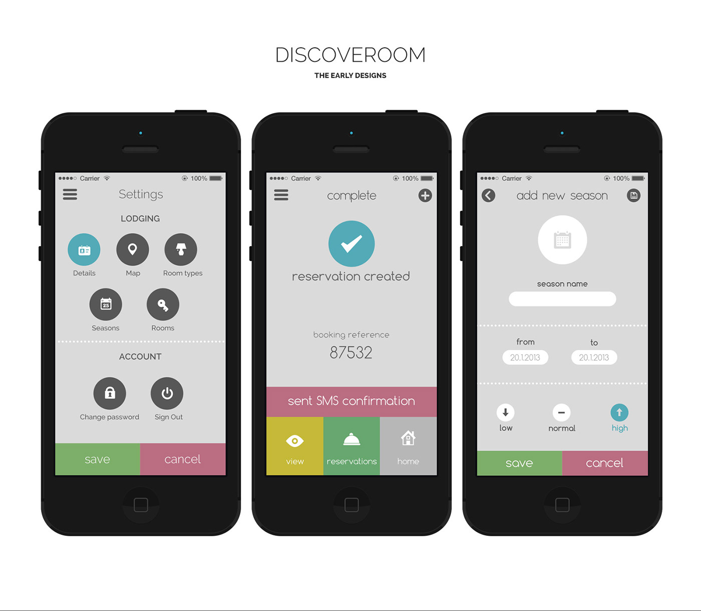 Accommodation iOS App app UI ux