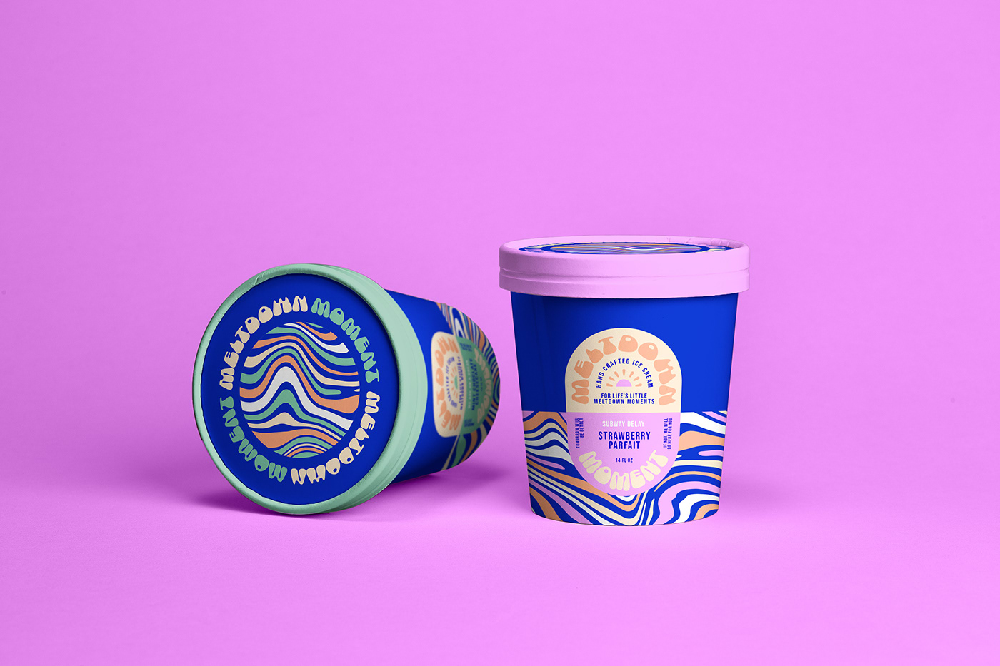 ice cream ice cream identity Ice Cream Packaging icecream Identity Design meltdown meltdown moment Packaging psychedelic Visual dentity