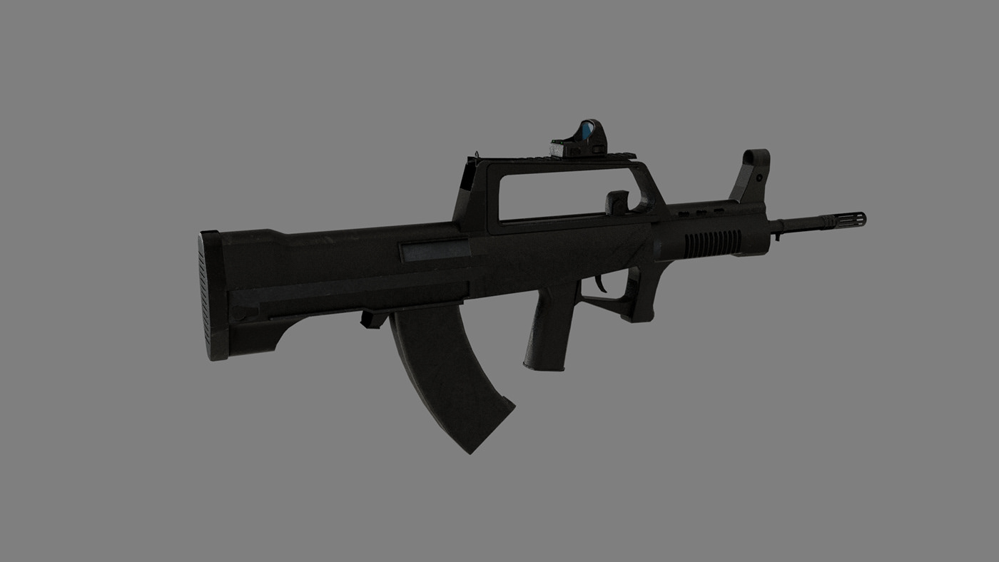 qbz95 maya3d Autodesk rifle 3D model Ali Imran type95 pubg ALVIFIED Games