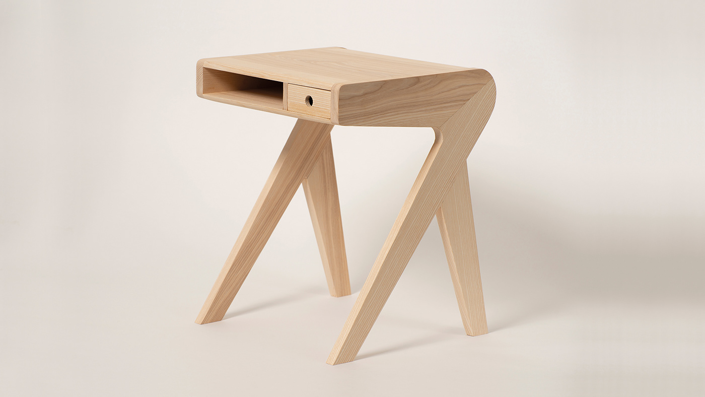 product design  industrial design  furniture kids Species Extinction wood Bedside Table stool handmade