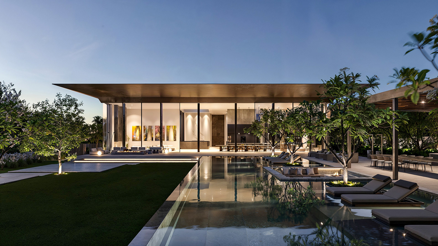 3D architecture archviz CGI garden design interior design  luxury Render Residence Villa