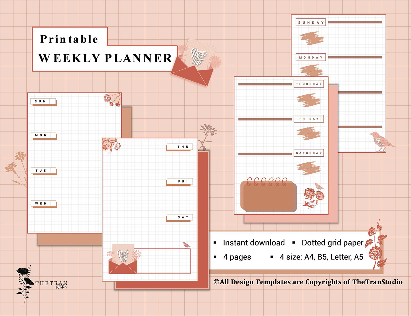 Weekly Planner Thumbnail by The Tran Studio