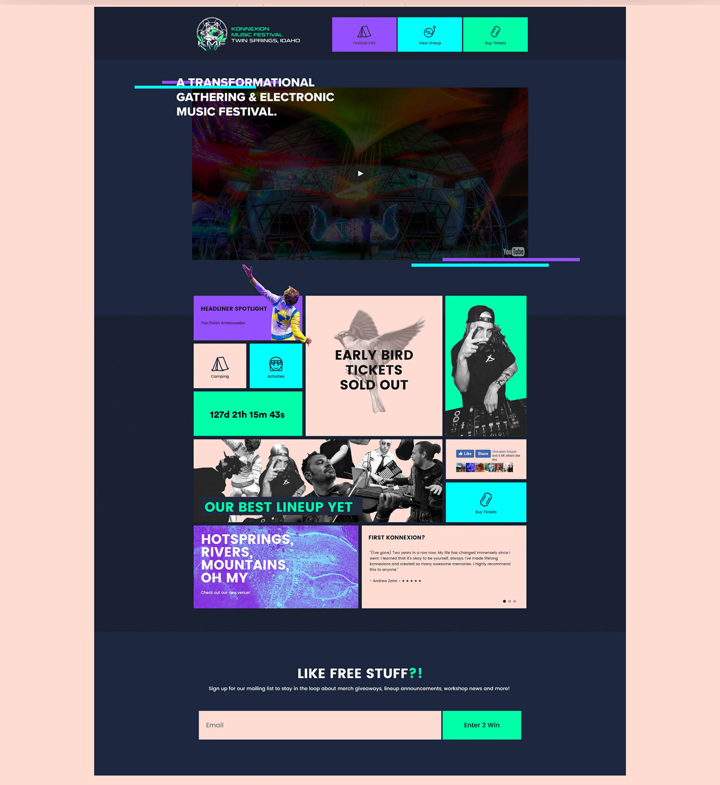 Music Festival Event Advertising  Digital Art  festival branding  Web Design  edm