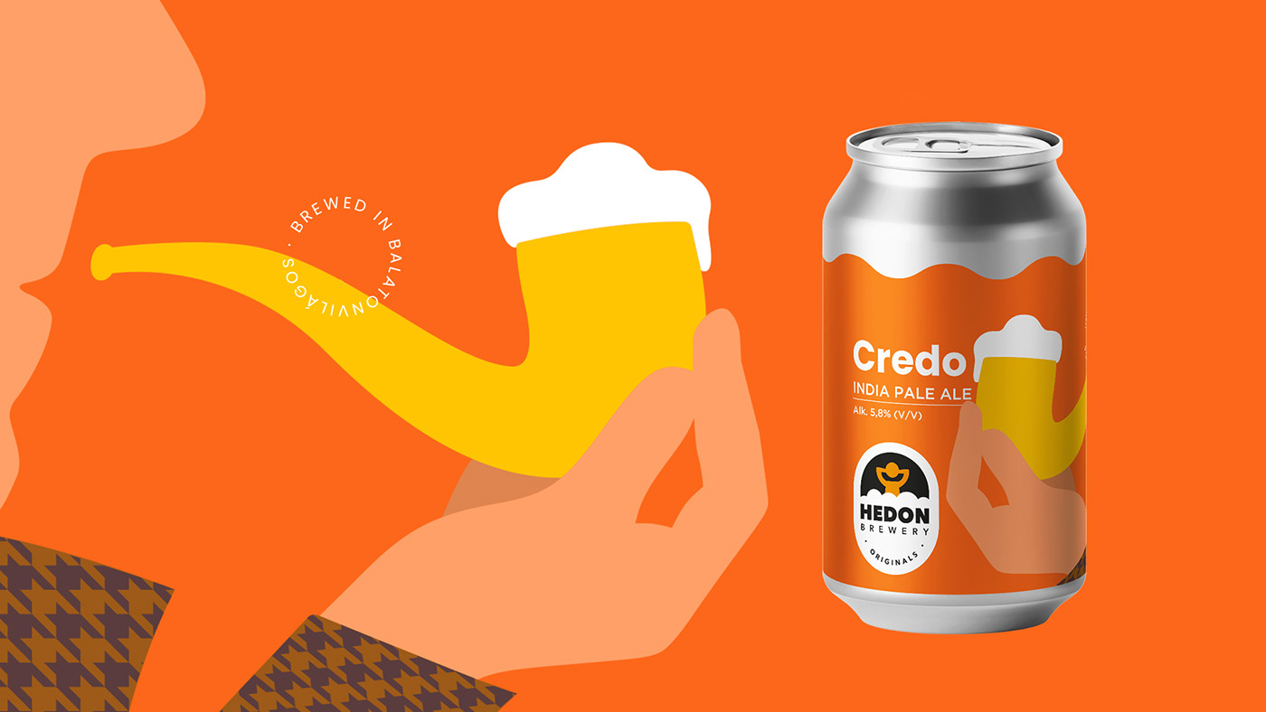 balaton beer brewery can craft beer drink Hedonism hungary Label packaging design