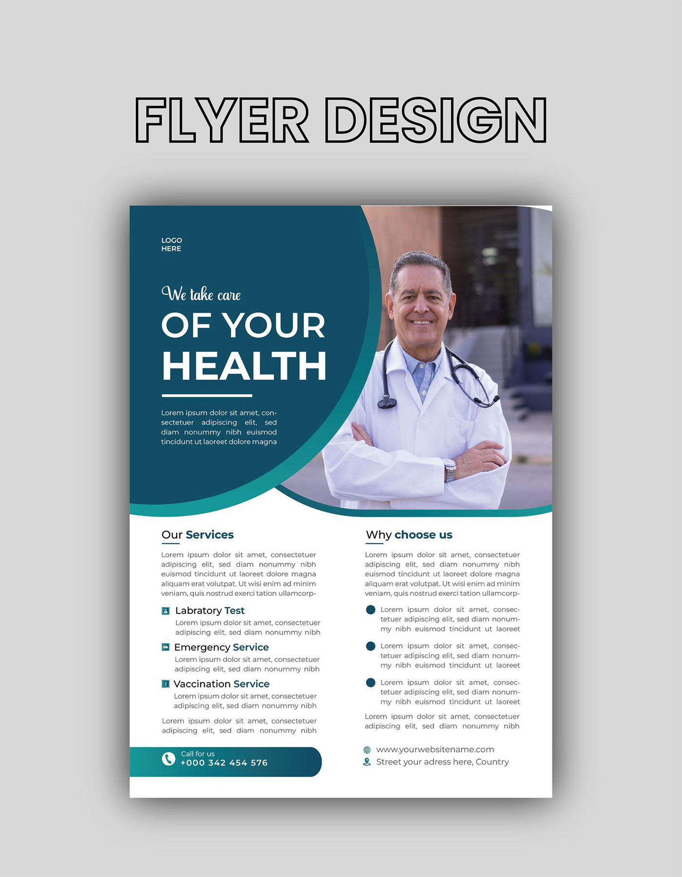 Advertising  business care flyer Flyer Design google Health marketing   medical SEO