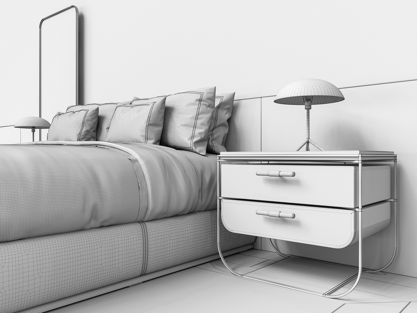 3D model 3d modeler visualizer bedroom 3d Models design Vizualization Interior modern