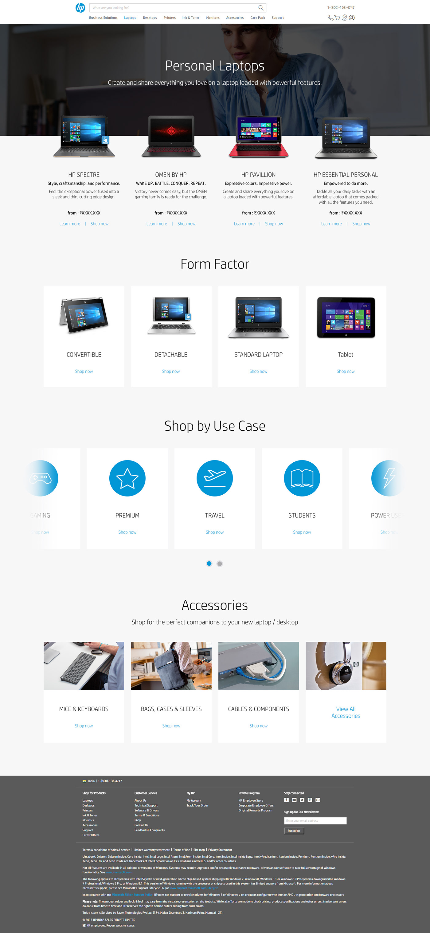 Minisite Website UI/UX Web Design  user interface