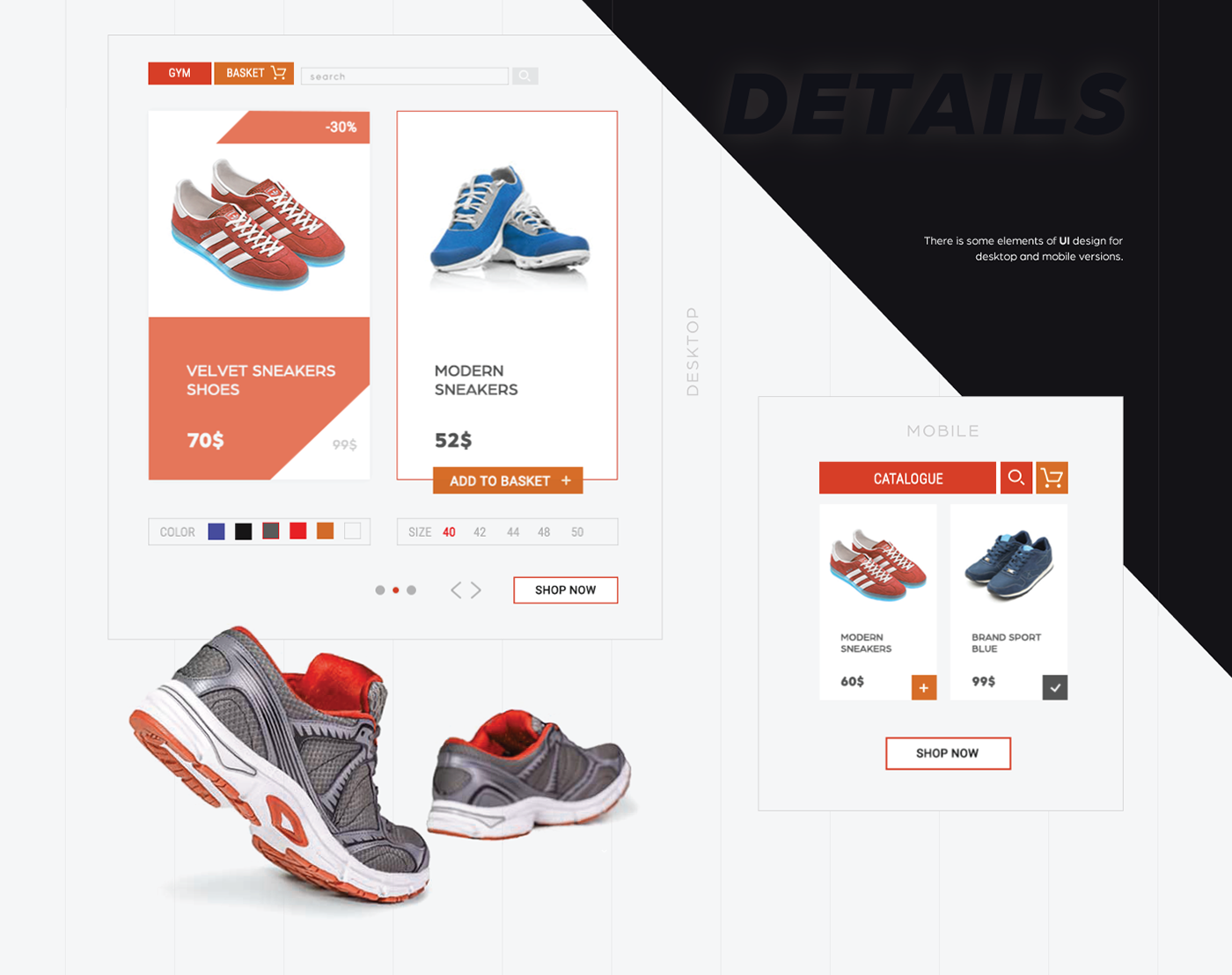 online store Online shop shoe sports Sports Design Website ux/ui user interface Sportswear activewear